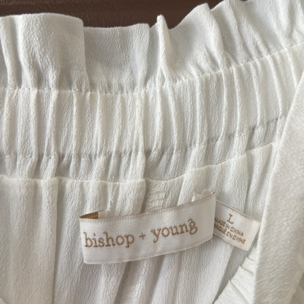 Anthropologie Bishop + Young White Lace Embellished Ruffle Skort - Picture 3 of 5